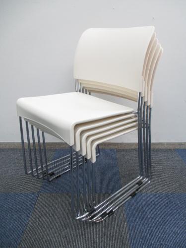 【5脚セット】【ミーティング用】　unknown製　スタッキングチェアセット　【重ねて収納可能】【中古事務椅子】【会議チェア】
                                    中古
            