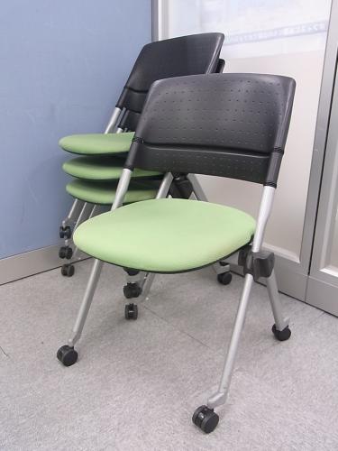 【4脚セット】キャスター付　ミーティングチェア　岡村製作所　LITA（リータ）チェア【会議チェア】
                                    中古
            