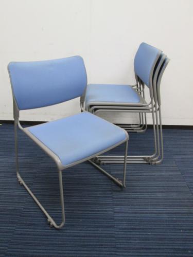 【会議用椅子】スタッキングチェア<br>【色：ブルー】【定番のチェア】【重ねて収納】【会議チェア】
                                    中古
            