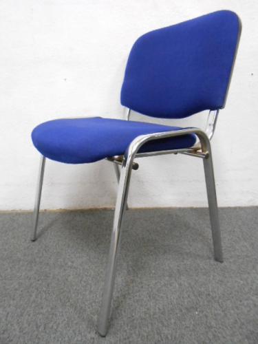 ■スタッキングチェア　■ブルー（布）【会議チェア】
                                    中古
            