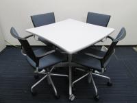 【会議テーブル】Atlabo（アットラボ）【バリューセット】<br>【状態良好】【椅子はマノスチェア】【セット商品】