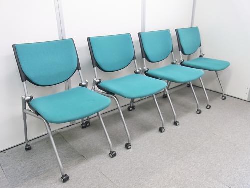 【お買い得！】【4脚セット】会議用チェア　キャスター付　岡村製作所　プロスタックシリーズ　ネスティングタイプ【ロット】【会議チェア】
                                    中古
            