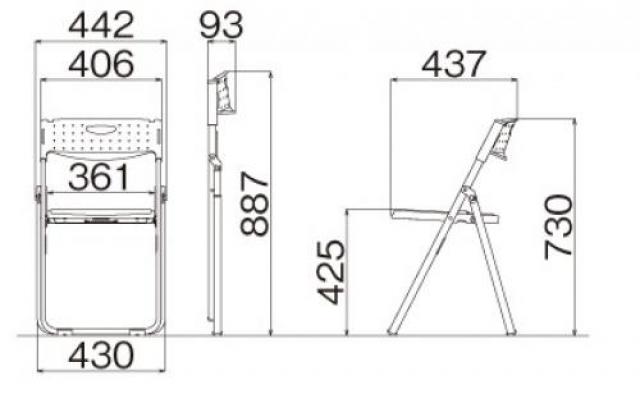 アイリスチトセ スチール折畳み椅子 パット付タイプ ブルー 文具 CAL-XS02M-V-BL 事務用品 OA機器