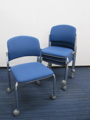 【状態良好品】<br>【事務椅子】スタッキングチェア4脚セット（ミーティング用）<br>【内田洋行製】【キャスター付き】【セット商品】【会議チェア】
                        
                                    中古
            