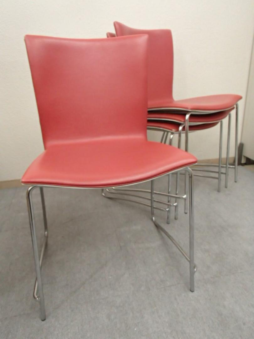 スタッキングチェア｜　adcore製　｜　重ねて収納　｜レッド　ホワイト
                        
                                    中古
            