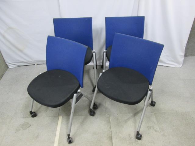 中古】 ウチダ/UCHIDA スタッキングチェア 110207 - 中古オフィス家具