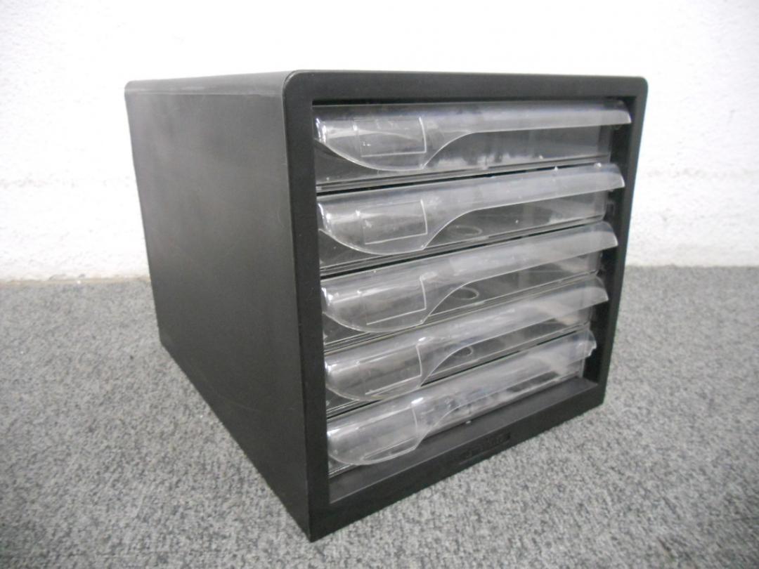 ■レターケース　■A4サイズ　■浅型トレイ5段　■ブラック
                        
                                    中古
            