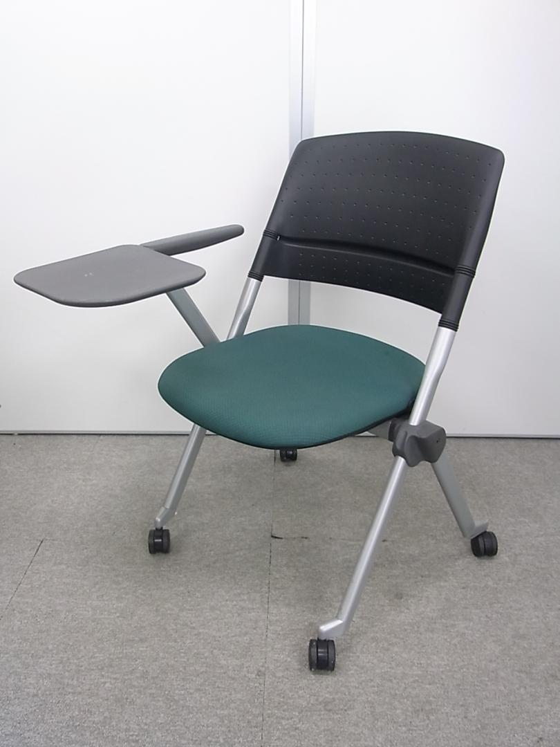 【大量入荷】オカムラ製 LITA■重ねて並べられる上になんとメモ台付き■もちろんキャスター付き！省スペースでセミナールームなどに最適です！中古稀少品！【会議チェア】	
                        
                                    中古
            