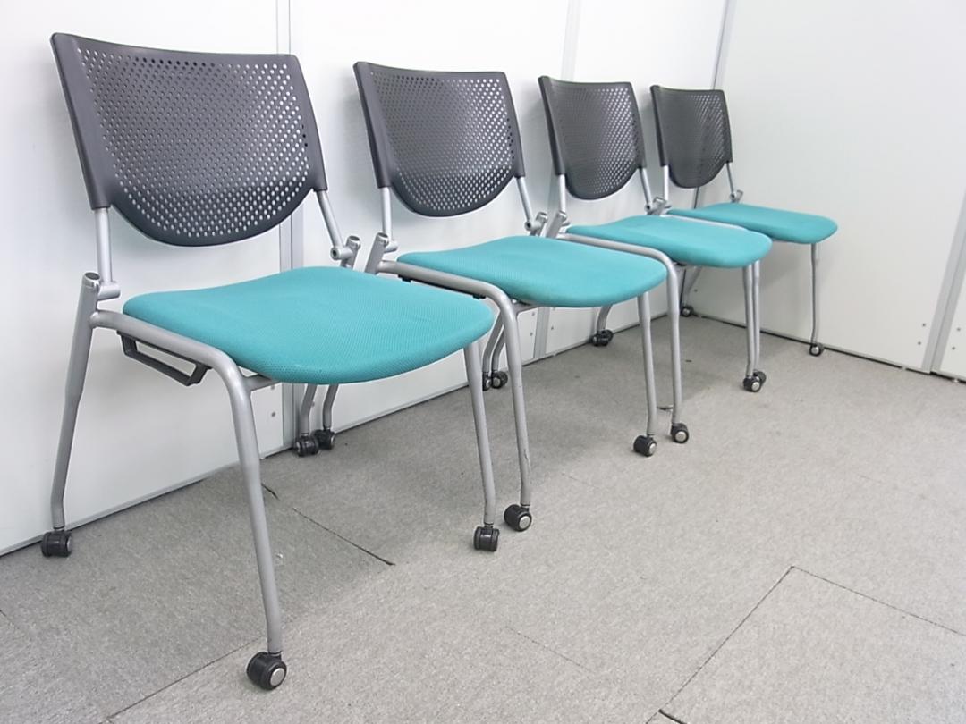 【おつとめ品】【4脚セット】オカムラ製 プロスタックシリーズ ミーティングチェア※キャップ無し【中古　事務用会議チェア　錦糸町店】
                        
                                    中古
            