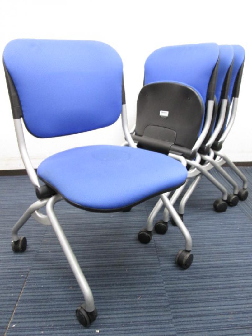 【訳アリ格安品】ネスティングチェア4脚セット！　キャスター付き　※キャスターに欠けがあり凸凹しています※　【会議事務椅子】【中古オフィス用品】
                        トーションライン
                                    中古
            