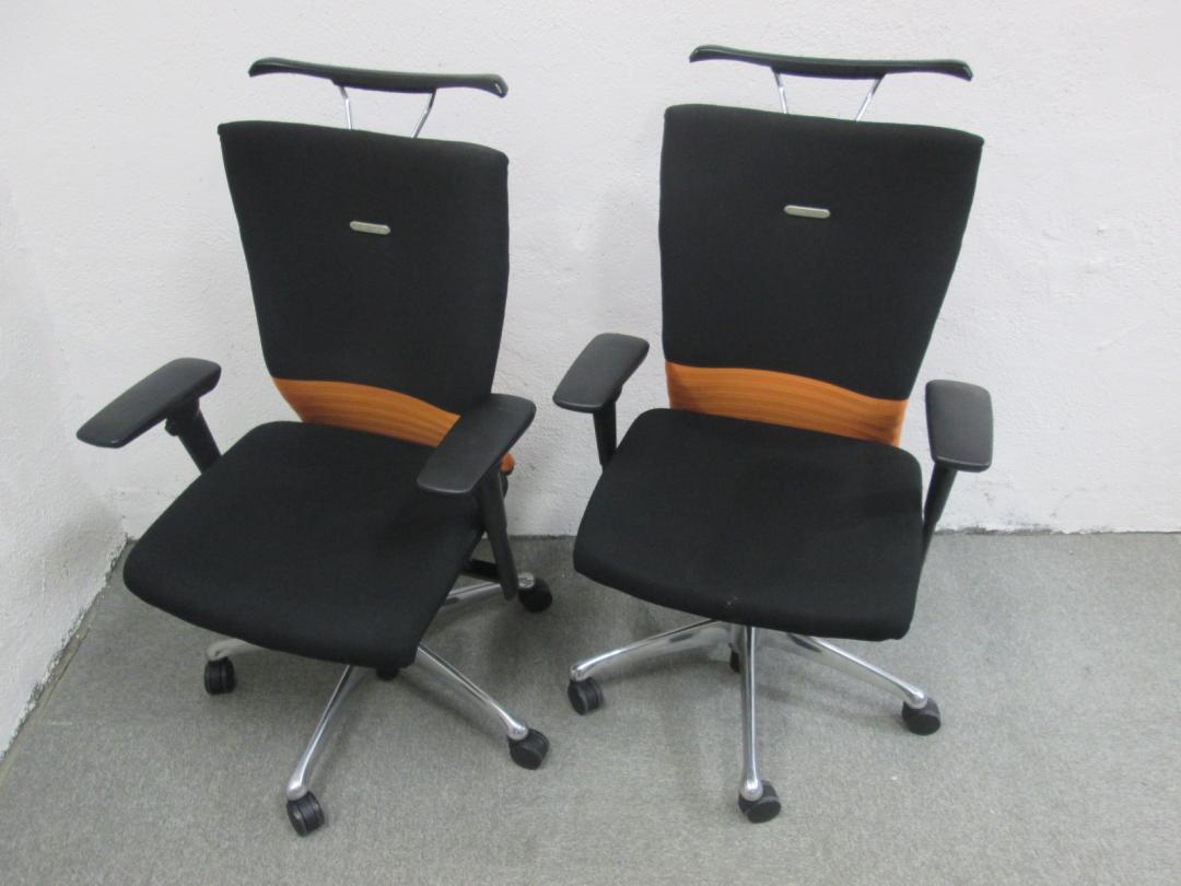 中古】フィーゴチェア オカムラ/okamura 肘付ローバックチェア 121092