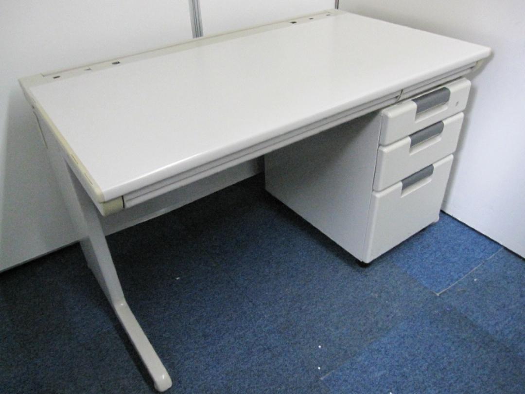 【在庫10セット以上！】平デスク＆３段ワゴンセット　幅120cmタイプ　【ニューグレー×ニューグレー】　※中古　事務机【セット商品】
                        
                                    中古
            
