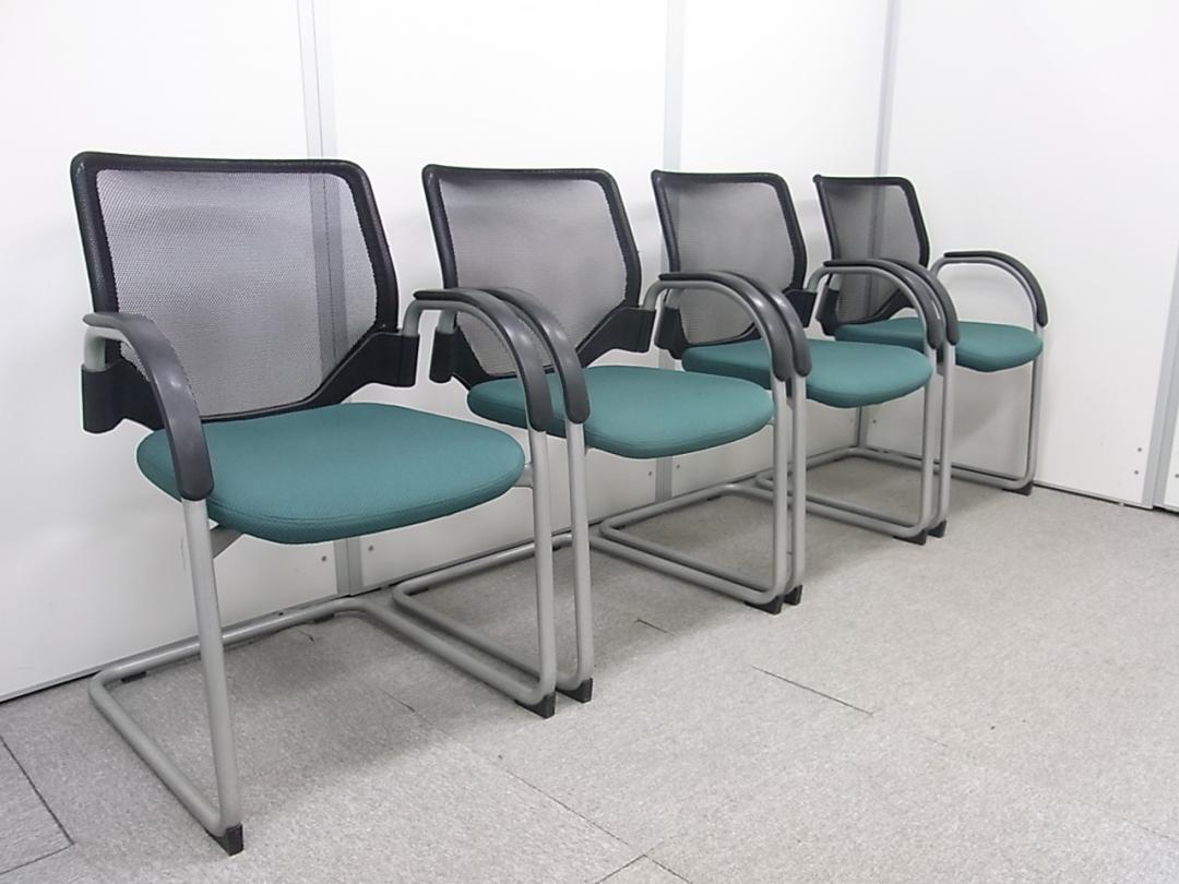 【4脚セット】オカムラ製 ミーティングチェア■Airly(エアリ)■モスグリーン色【錦糸町店厳選商品】
                        
                                    中古
            