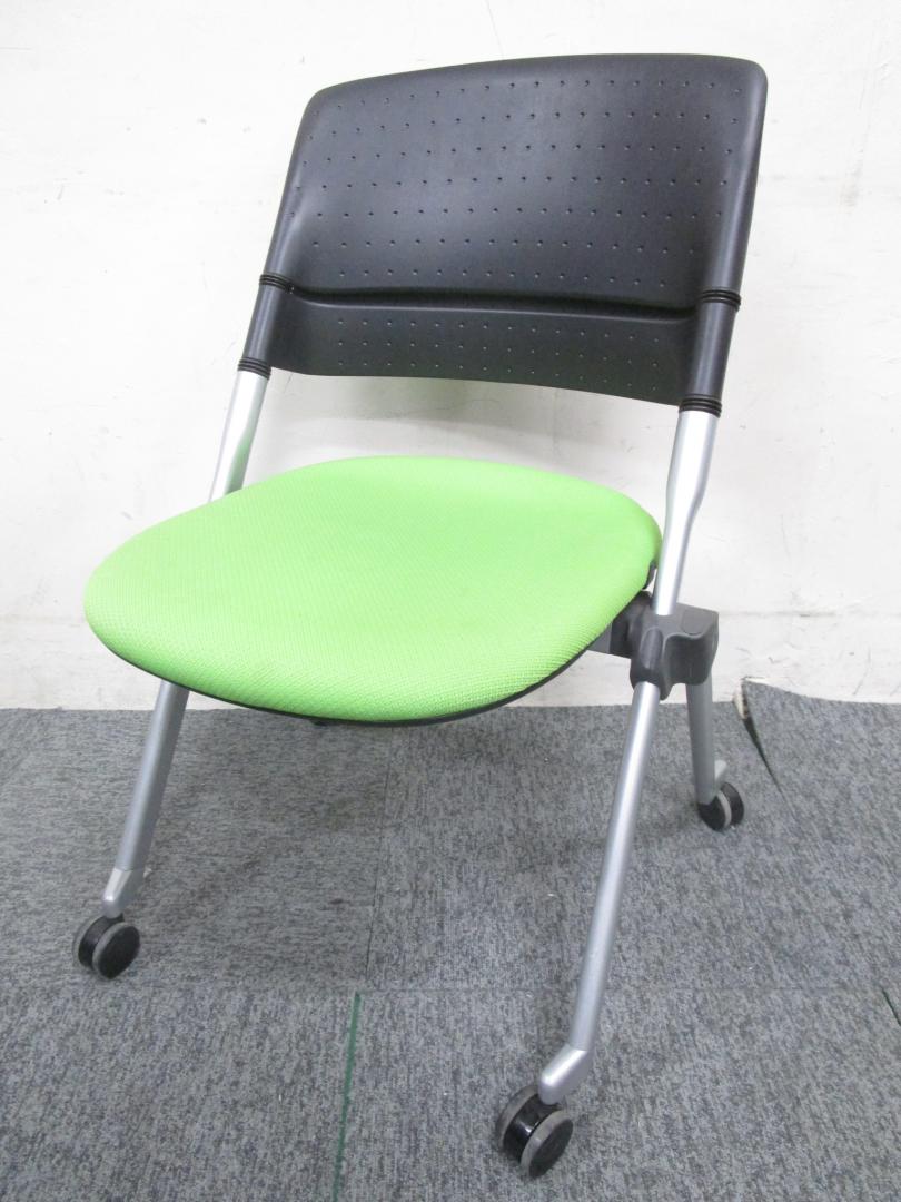 【オカムラ製スタックチェア】2種類の収納が選べます■キャスター付
                        LITA【リータ】
                                    中古
            