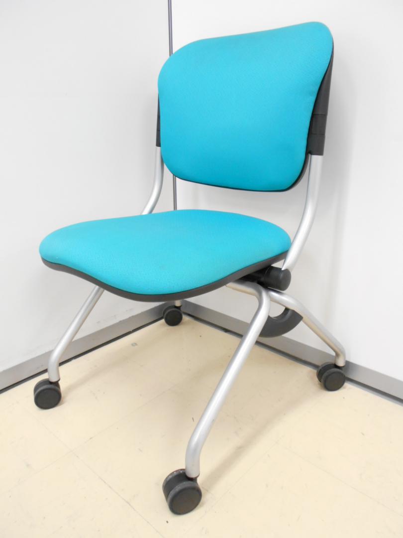 【会議用チェア】ネスティングチェア｜グリーン｜国内メーカー
                        トーションライン
                                    中古
            
