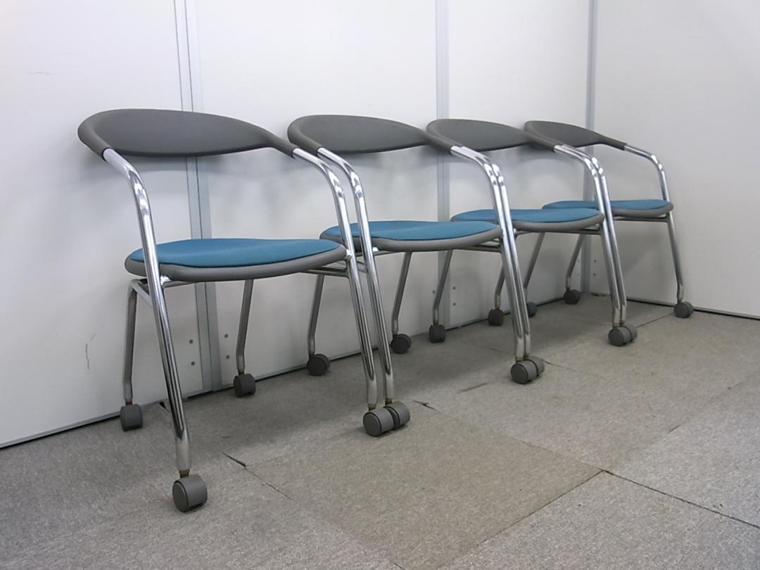 【2,000円お得！】【4脚セット】中古 会議用チェア 4本脚 キャスター付き■水平スタック可能！チェアをスライドさせるだけで簡単にスタッキング出来ます！
                        
                                    中古
            