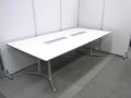 【高級テーブル 】オカムラ製　ラティオシリーズ　ホワイト天板が美しい！　状態良好品！