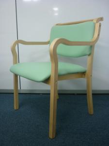 木製スタックチェア　パステルグリーン　介護用としてもお使いいただけます！
                        
                                    新品
            