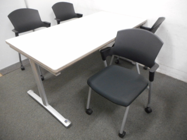 【セット商品】■コクヨ　ミーティングテーブル【W1500mm】＋プロッティチェア4脚セット
                        
                                    中古
            