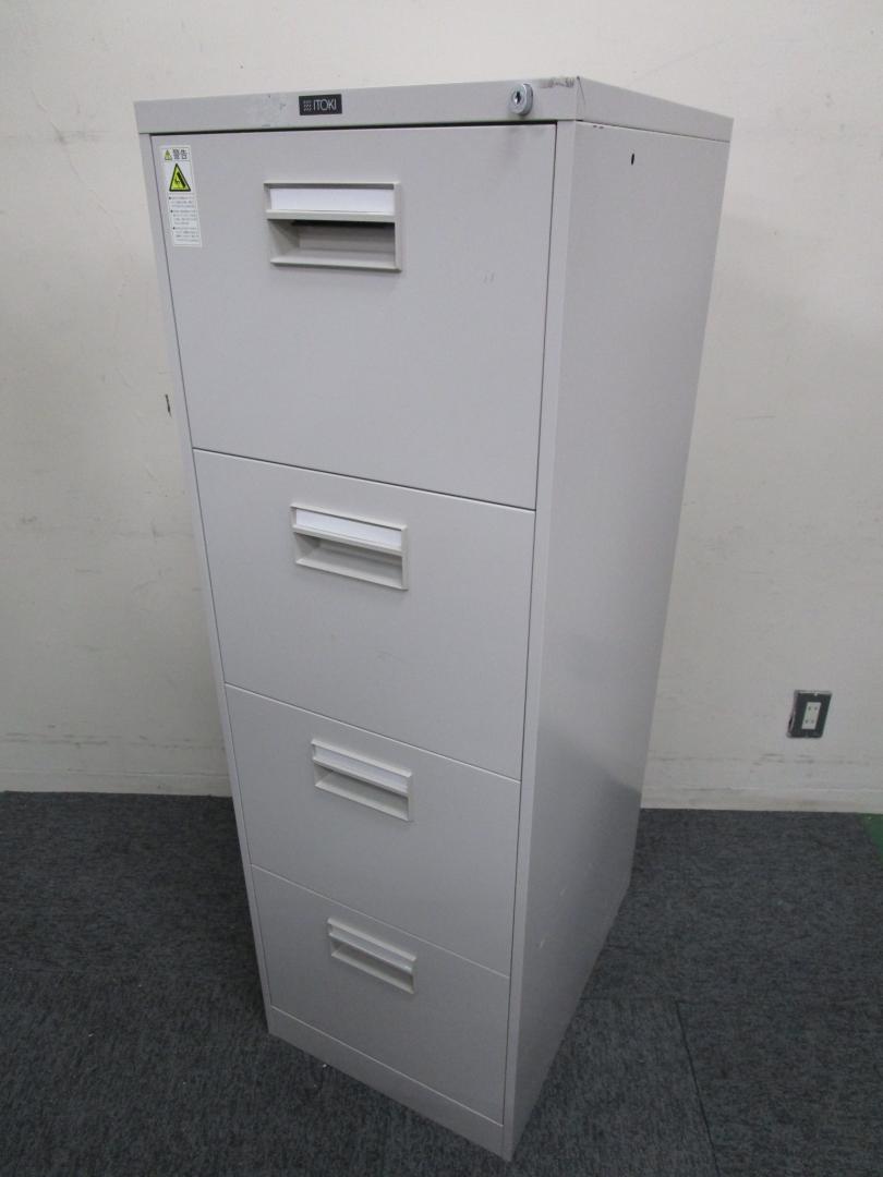 【イトーキ製　Ｂ４ファイルキャビネット】4段タイプ　鍵付
                        
                                    中古
            