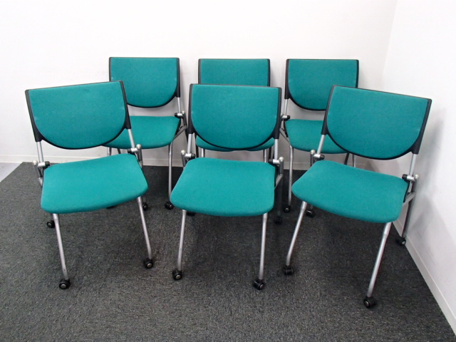 オカムラ製｜スタッキングチェア６脚セット商品｜メッシュ製！
                        
                                    中古
            