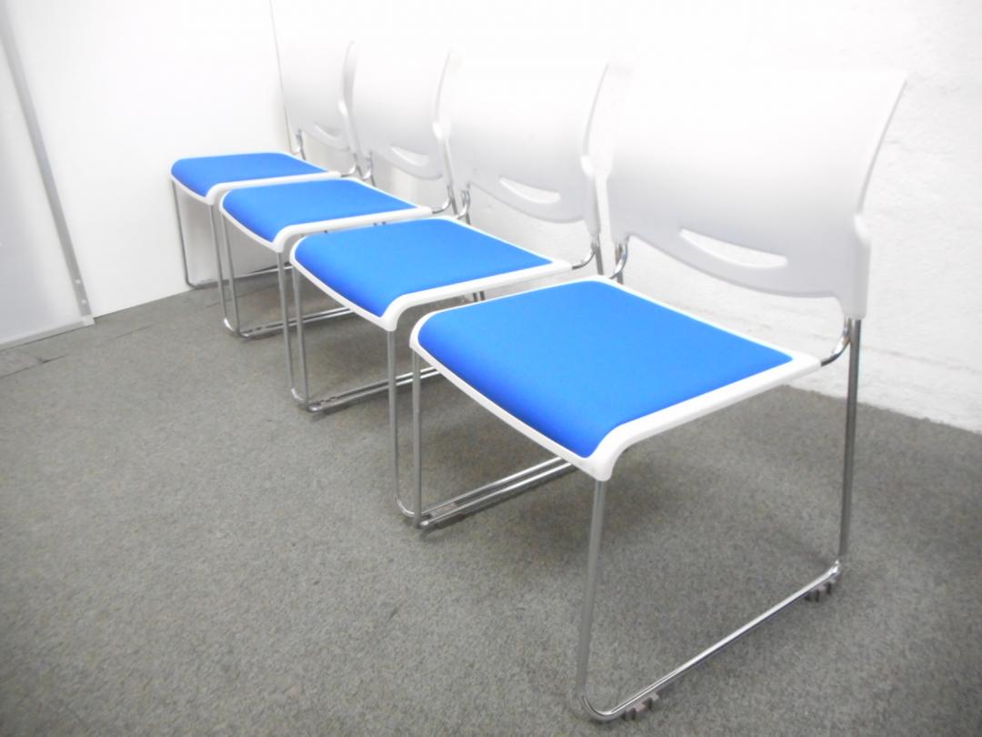 【お得なセット商品】■スタッキングチェア4脚セット■【背面：お手入れ容易な樹脂素材】
                        MC-10シリーズ
                                    中古
            