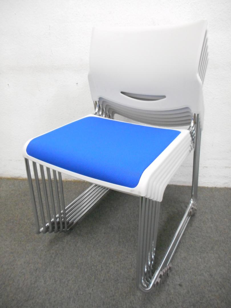 ■スタッキングチェア6脚セット■【座面：ブルー】【背面：お手入れ容易な樹脂素材】■【会議用イス】【お得なセット商品】 
                        MC-10シリーズ
                                    中古
            