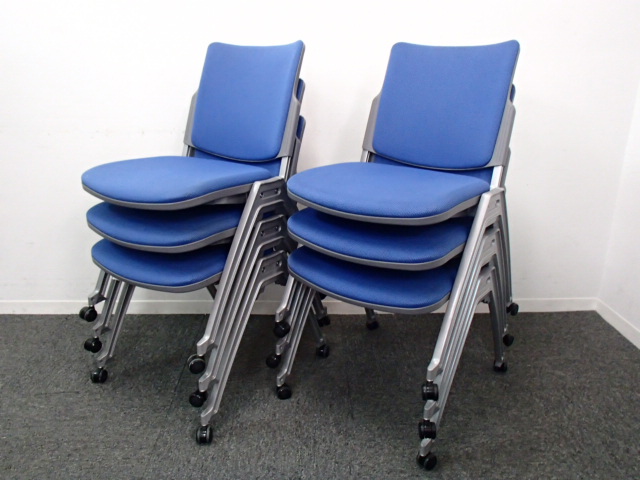 【６脚セット商品】｜内田洋行製｜スタッキングチェア｜キャスター付き商品！
                        
                                    中古
            