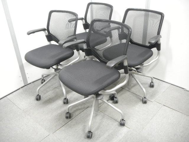 【１セット限定】 　 高機能ミーティングチェアセット【４脚セット】【ブラック】
                        エアリ
                                    中古
            