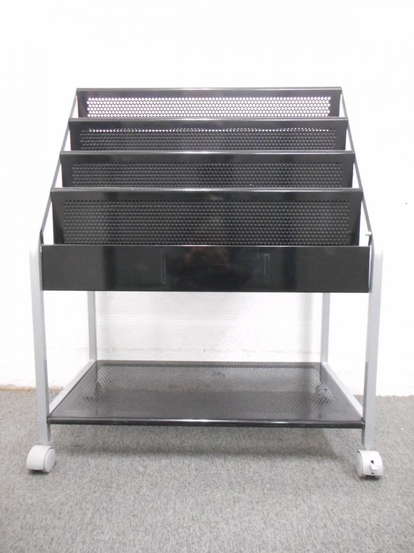 PLUS中古メッシュスチールマガジンラック 3段 PLUS中古メッシュ