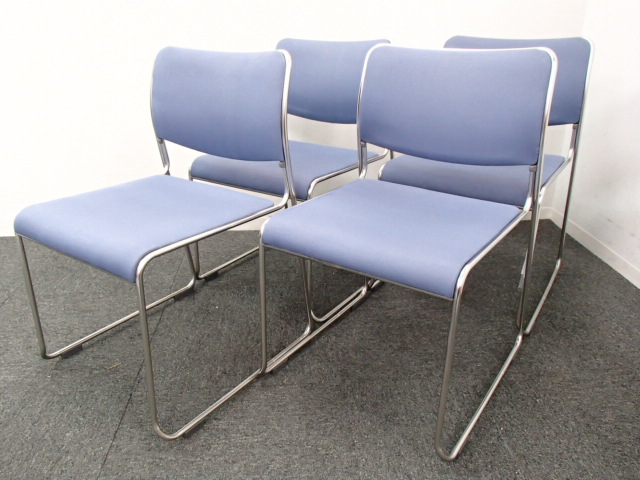 【４脚セット商品】｜内田洋行製｜きれいなブルー色｜状態良好品！
                        
                                    中古
            