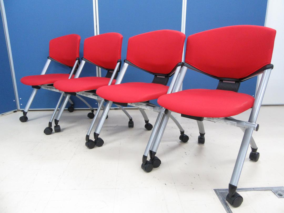 【赤い彗星4機セット！】コクヨ製 コルサチェア■シグナルレッドカラーが空間をポップに彩ります！【グッドデザイン賞受賞】 

                        コルサ
                                    中古
            