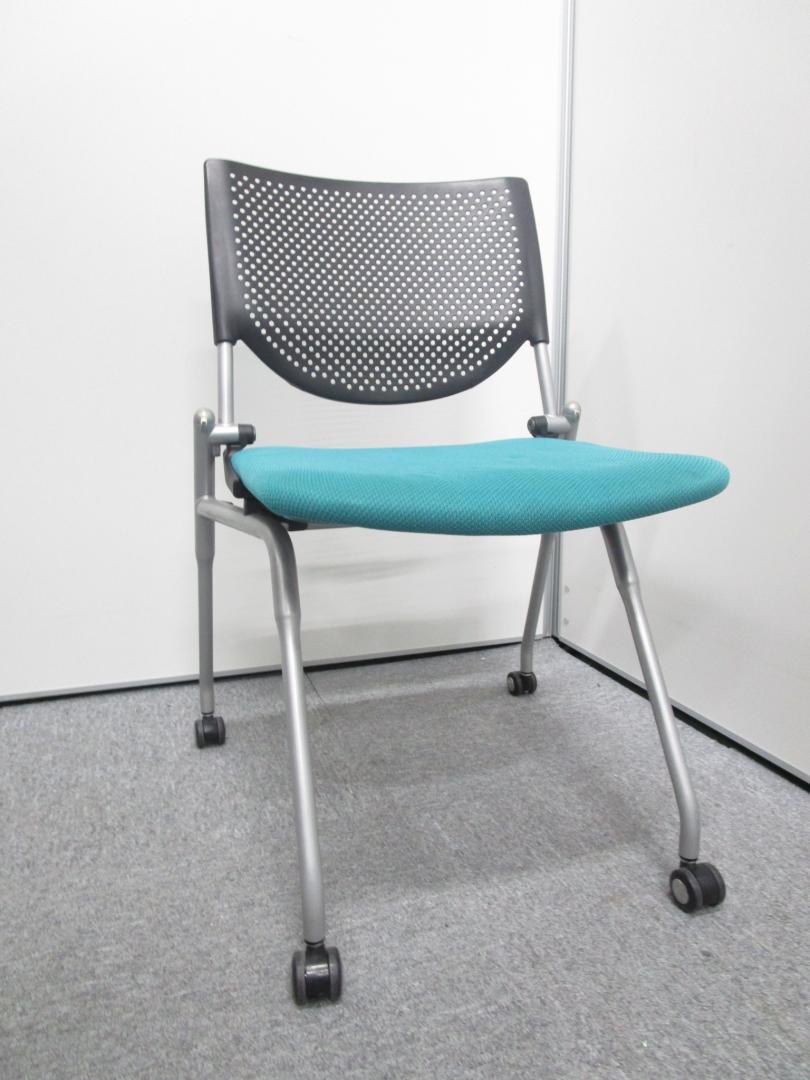 【オカムラ製プロスタック】会議室用平行スタックチェアとなります【グリーン×ブラック】
                        プロスタック
                                    中古
            