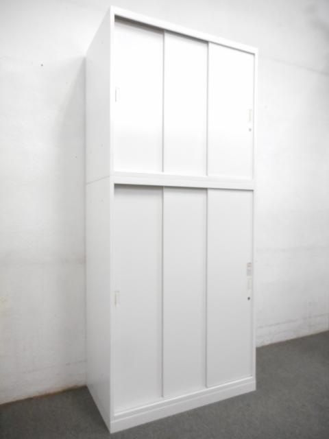 オカムラ ３段引戸書庫 - オフィス用家具