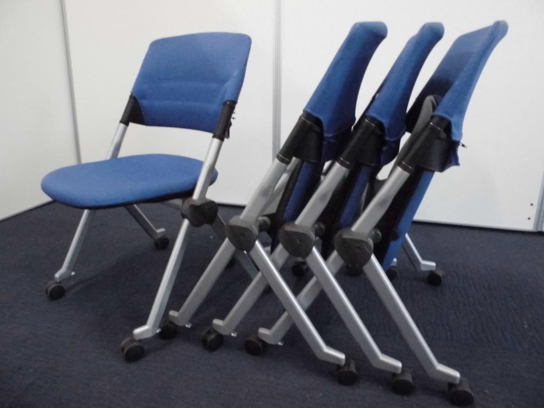 【垂直・水平の収納が可能です】オカムラ製｜リータチェア4脚セット｜ブルー
                        リータ
                                    中古
            