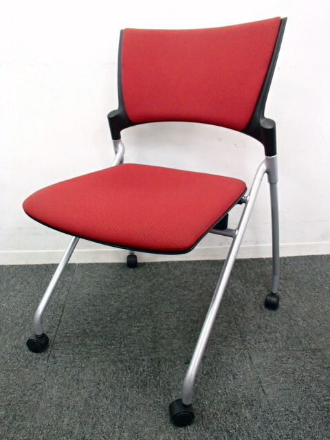 【４脚入荷】美品のネスティングチェア｜情熱のレッド｜イトーキ製マノスチェア
                        マノス
                                    中古
            