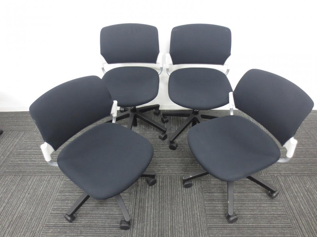 【4脚セット】■内田洋行製 ウチダ ミーティングチェア MF-270シリーズ 5本回転脚 昇降機能付！！ 
                        MF-276
                                    中古
            