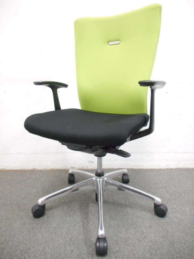 【高機能・エルゴノミクス】■フィーゴチェア ■ライムグリーン ■肘付・ハイバック　■サイドファスナータイプ【オカムラ・okamura】
                        フィーゴ
                                    中古
            