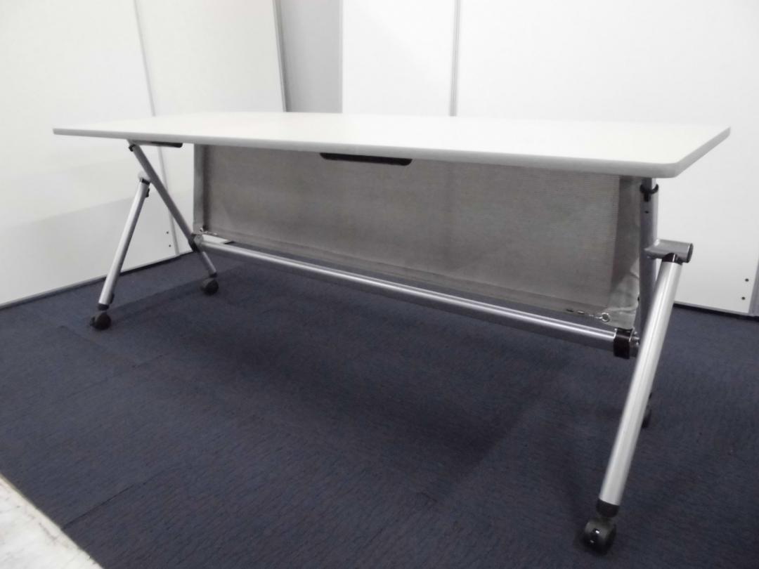 【W1800×D600】幕板付サイドスタックテーブル｜ニューグレー【ラス1価格】
                        
                                    中古
            