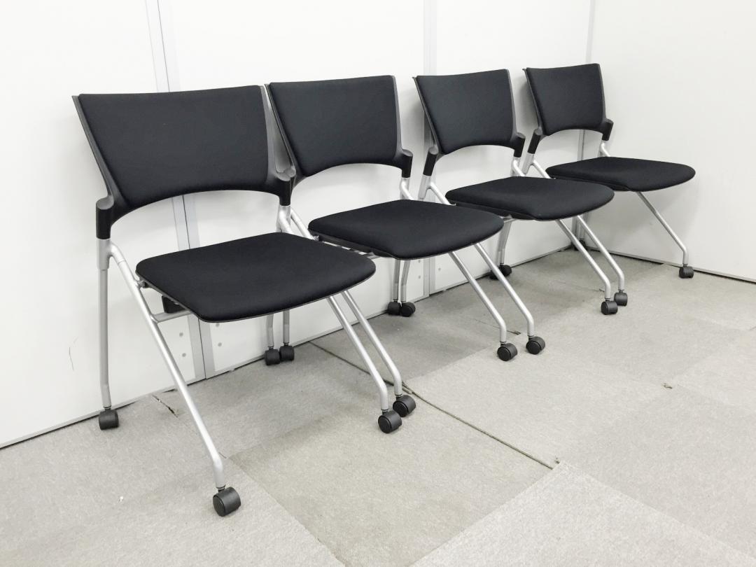 【4脚セット・状態良好】横に並べることが出来るネスティングチェアがセットで！キャスター付きなので、収納もラクラクです！【美品】【会議用チェア】【ミーティングチェア】
                        マノス
                                    中古
            