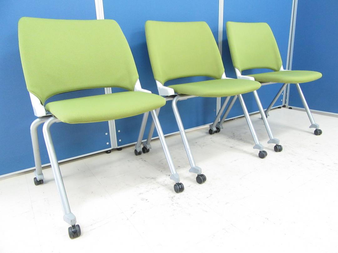 [3脚セット]内田洋行 ミーティングチェア■垂直・平行と2種類のスタック収納可能!!■やさしいリーフグリーンカラー{ネスタブル][特別ご奉仕]
                        FM-350C
                                    中古
            