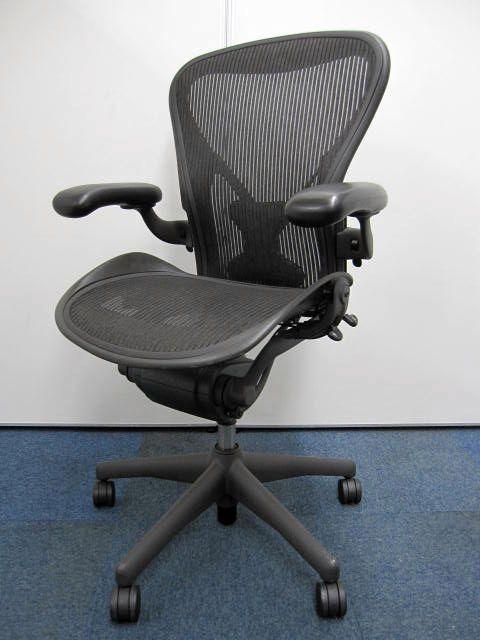 中古】アーロンチェア AE123AWB PJ G1 BB FP BK 3D01 Herman Miller