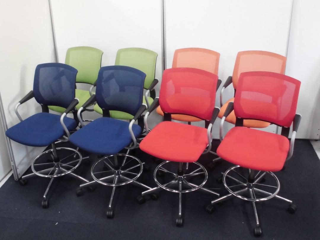 【レインボーチェアセット】コクヨ｜サテリテ｜リング付(ハイチェア仕様)【メッシュチェア】【8脚セット】
                        サテリテ
                                    中古
            