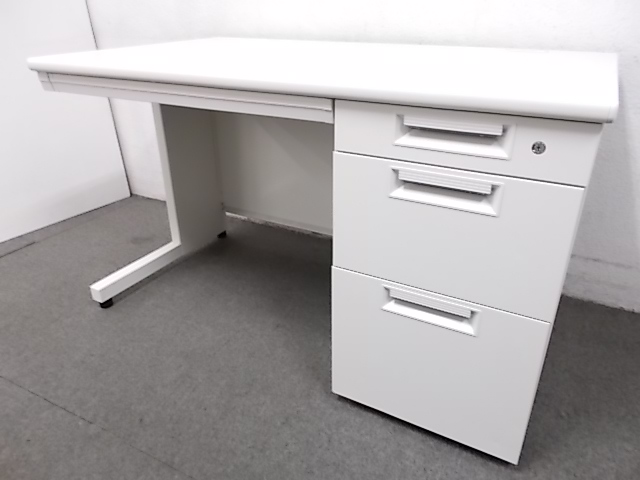 PLUS SH2デスク 片袖机 キャビネット付 幅140cm 奥行70cm プラス