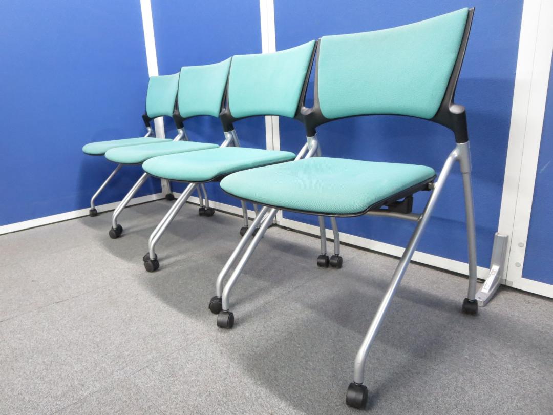 【お得な4脚セット！】■ネスティングチェア　マノス（MANOSS） ソフトグリーン■【自然にフィットする背もたれ！】イトーキ製（ITOKI）・ネスタブルチェア【長時間使用でも疲れにくい座り心地】

                        マノス
                                    中古
            