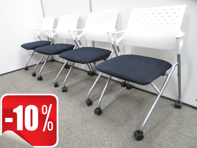 【４脚セット割引１０%OFF！１脚辺り¥５８００→¥５２２０：通常より\２３２０お買い得です！】■美品■状態良好で見栄えが良い為、応接、商談用にお勧めです！
                        ピエガ
                                    中古
            