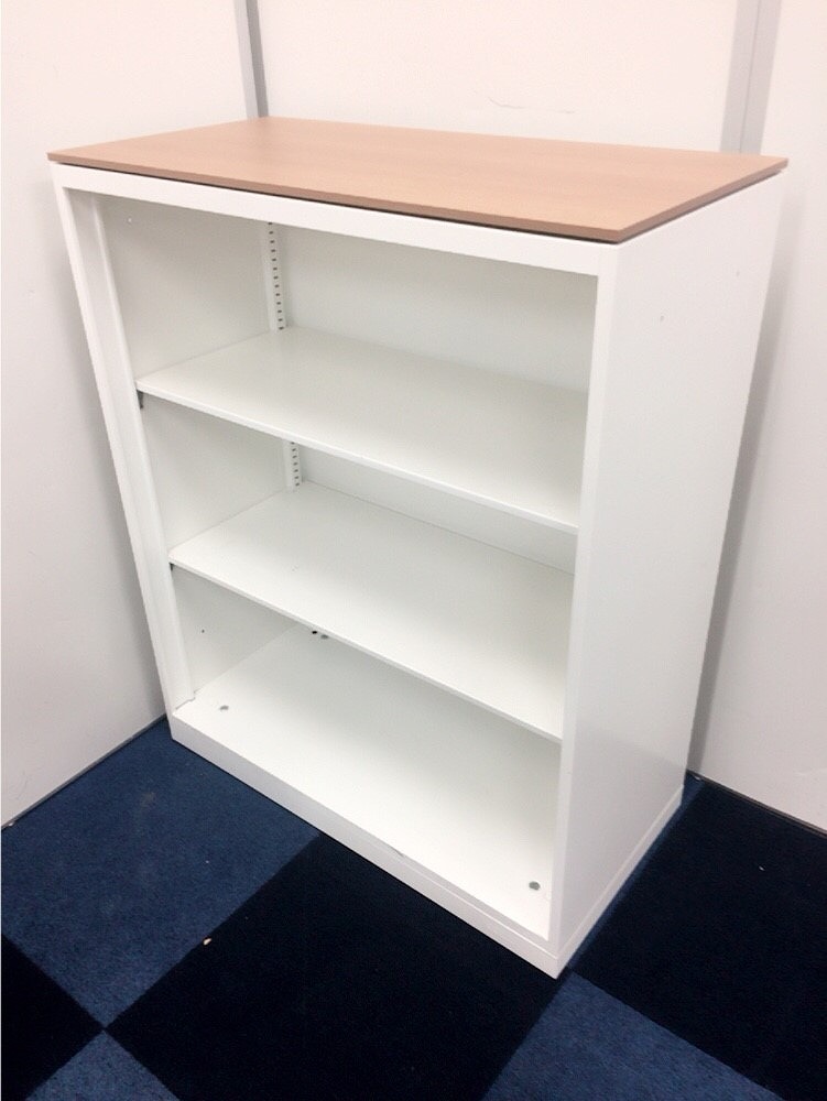 【今流行りのホワイトカラー】オカムラ製のオープン書庫大量入荷致しました。天板は温かみのあるナチュラル！天板を外すとホワイト1色に！【お洒落なオフィス作りに】
                        レクトライン
                                    中古
            
