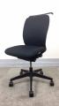 【KS】[洗練されたオールブラックカラー]事務椅子　オフィスチェア　fulgo（フルゴチェア）ローバック 布地張り/肘なし