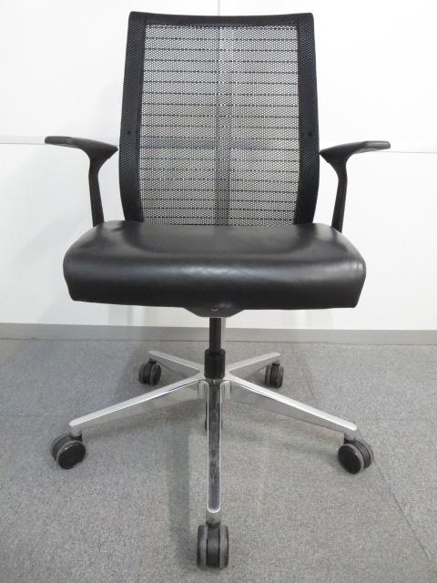 【中古】シンクチェア（2014年以前モデル） THK-23201L　座：PR01/背：5064 Steelcase/スチールケース  肘付ハイバックチェア 193147