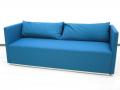 [限定１脚‼]その他メーカー ３人用ソファー ブルー■珍しい綺麗なブルーのソファです‼リビングにもオススメ！